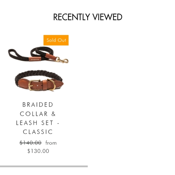 NWT: KNOTTY PETS, BRAIDED CLASSIC, DOG COLLAR, BLK W/BLK LTH & GOLD HARDWARE. - Picture 10 of 16